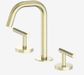 Mecca Lever Basin Set Edge Spout Brushed Gold