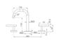 Mecca Lever Basin Set Edge Spout Brushed Nickel