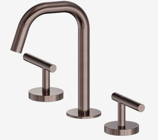 Mecca Lever Basin Set Edge Spout Brushed Bronze