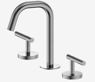Mecca Lever Basin Set Edge Spout Chrome