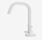 Mecca Lever Basin Set Edge Spout Matte White
