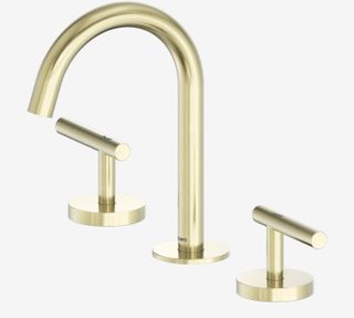 Mecca Lever Basin Set Arc Spout Brushed Gold