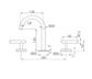 Mecca Lever Basin Set Arc Spout Brushed Gold