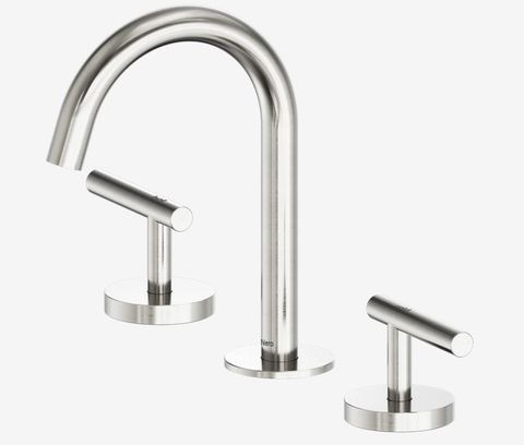 Mecca Lever Basin Set Arc Spout Brushed Nickel