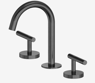 Mecca Lever Basin Set Arc Spout Gun Metal