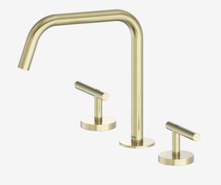 Mecca Lever Bath/Kitchen Set Edge Spout II Brushed Gold