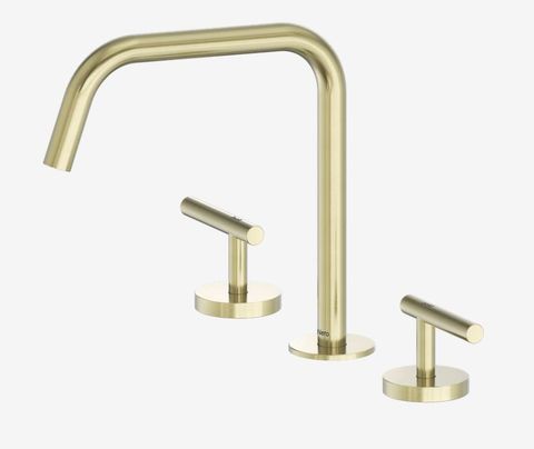 Mecca Lever Bath/Kitchen Set Edge Spout II Brushed Gold