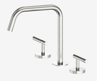 Mecca Lever Bath/Kitchen Set Edge Spout II Brushed Nickel