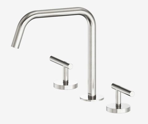 Mecca Lever Bath/Kitchen Set Edge Spout II Brushed Nickel