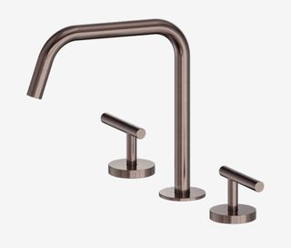 Mecca Lever Bath/Kitchen Set Edge Spout II Brushed Bronze