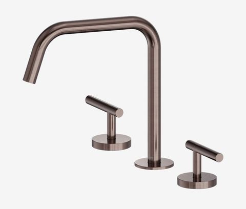 Mecca Lever Bath/Kitchen Set Edge Spout II Brushed Bronze