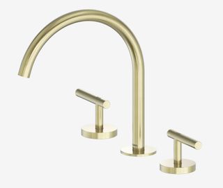 Mecca Lever Bath/Kitchen Set Arc Spout Brushed Gold