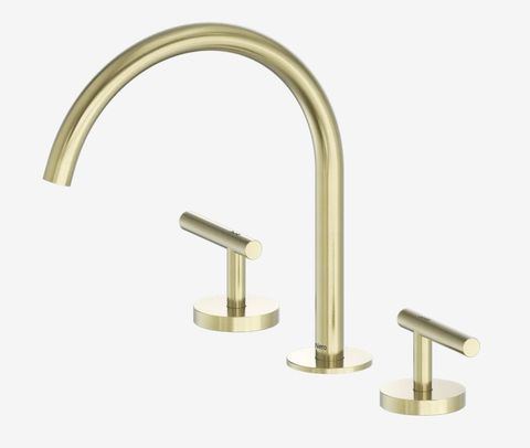 Mecca Lever Bath/Kitchen Set Arc Spout Brushed Gold