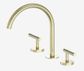 Mecca Lever Bath/Kitchen Set Arc Spout Brushed Gold