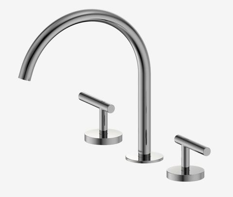 Mecca Lever Bath/Kitchen Set Arc Spout Chrome