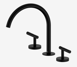 Mecca Lever Bath/Kitchen Set Arc Spout Matte Black