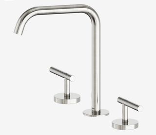 Mecca Lever Bath/Kitchen Set Edge Spout Brushed Nickel