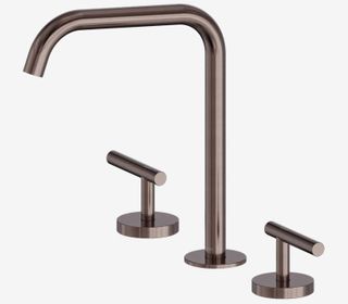 Mecca Lever Bath/Kitchen Set Edge Spout Brushed Bronze