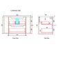 Curva Matte 900mm White Wall Vanity Cab Only