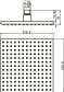 ABS Square Black 215mm Shower Head