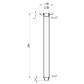 Star Electroplated Antique Brass Ceiling Dropper 300mm