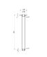Star Brushed Chrome Ceiling Dropper 300mm