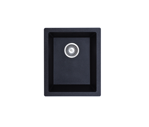 Como Single Bowl Black Granite Sink 380x440x200mm - 18L