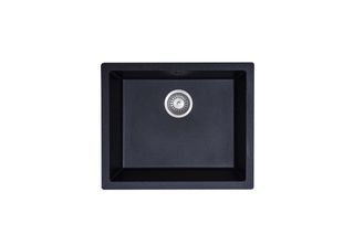 Como Single Bowl Black Granite Sink 540x440x200mm - 28L