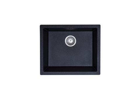 Como Single Bowl Black Granite Sink 540x440x200mm - 28L