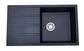 Dello Single Bowl with Drainer Black Granite Sink 860x500x210mm - 30L