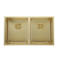 MN PVD Gold DOUBLE Stainless Steel Sink 760x440x200x1.2mm - 26L+26L