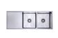 MN Stainless Top or Undermount DOUBLE Sink 1100x450x200x1.2mm - 22L+26L