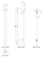MIRAGE VERTICAL HEATED TOWEL RAIL 1000X120MM INC 12V TRANSFORMER DUSK