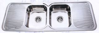 Sink Rnd Cnr 1380 Double Bowl/Double Dr