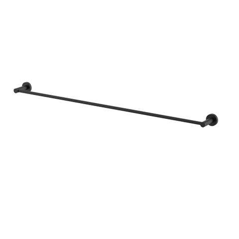 Star Round Black Single Towel Rail 900mm