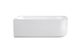 Attica Celine Left Corner 1700 Gloss White Bath with Overflow