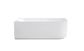 Attica Celine Left Corner 1700 Matte White Bath with Overflow