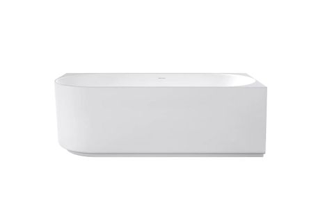 Attica Celine Right Corner 1700 Matte White Bath with Overflow