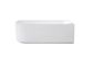 Attica Celine Right Corner 1700 Matte White Bath with Overflow