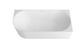 Attica Celine Right Corner 1700 Matte White Bath with Overflow