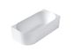 Attica Celine Right Corner 1700 Matte White Bath with Overflow