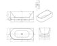 Attica Celine Right Corner 1700 Matte White Bath with Overflow