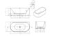 Attica Celine 1500 Gloss White BTW Multi-fit Bath with Overflow