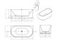Attica Celine 1500 Matte White BTW Multi-fit Bath with Overflow