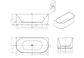 Attica Celine 1700 Matte White BTW Multi-fit Bath with Overflow