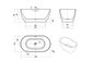 Attica Manolo 1300 Gloss White Bath with Overflow