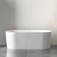 Attica Noosa Fluted 1500 Gloss White Bath with Overflow