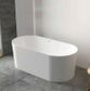 Attica Noosa Fluted 1500 Gloss White Bath with Overflow