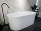 Attica Noosa Fluted 1500 Gloss White Bath with Overflow