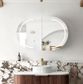 LED Bondi 900x600 Sable Walnut Shaving Cabinet - Premium Edition